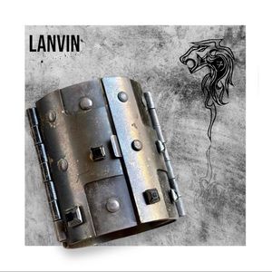 Lanvin fabulous silver plated studded cuff - S